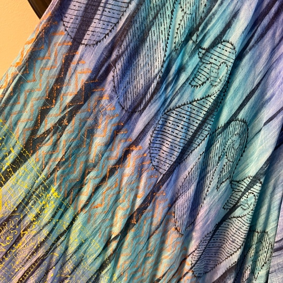 Sacred Threads jump suit 100% rayon, boho hippie beach vibe. One size - Picture 3 of 11